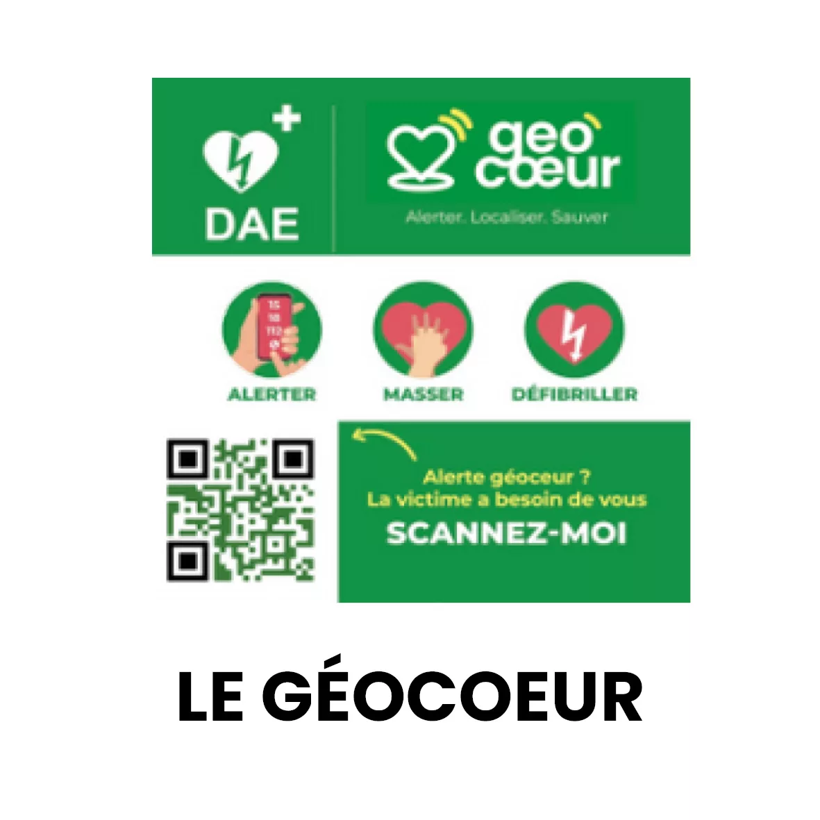 Le géocoeur accessoires défibrillateurs