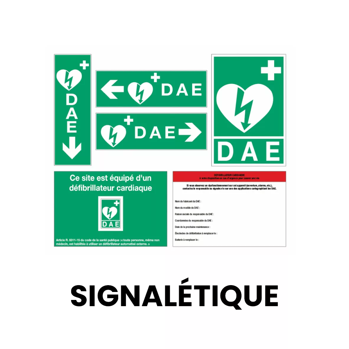 Signalétique accessoires défibrillateur