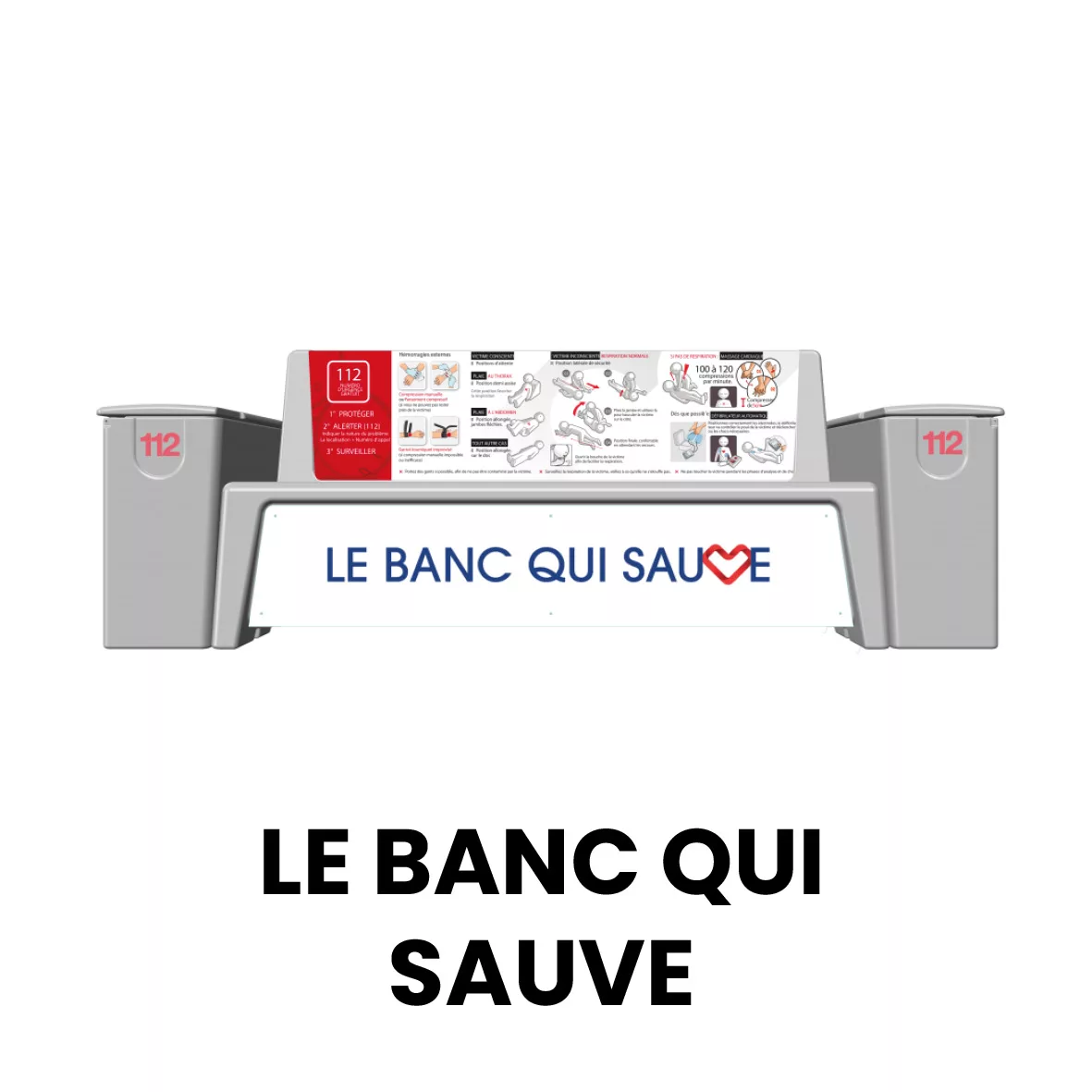 le banc qui sauve accessoires défibrillateur